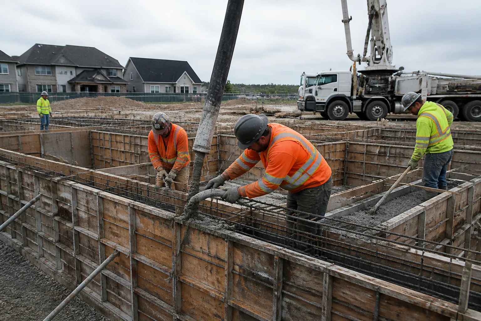 Concrete foundation construction