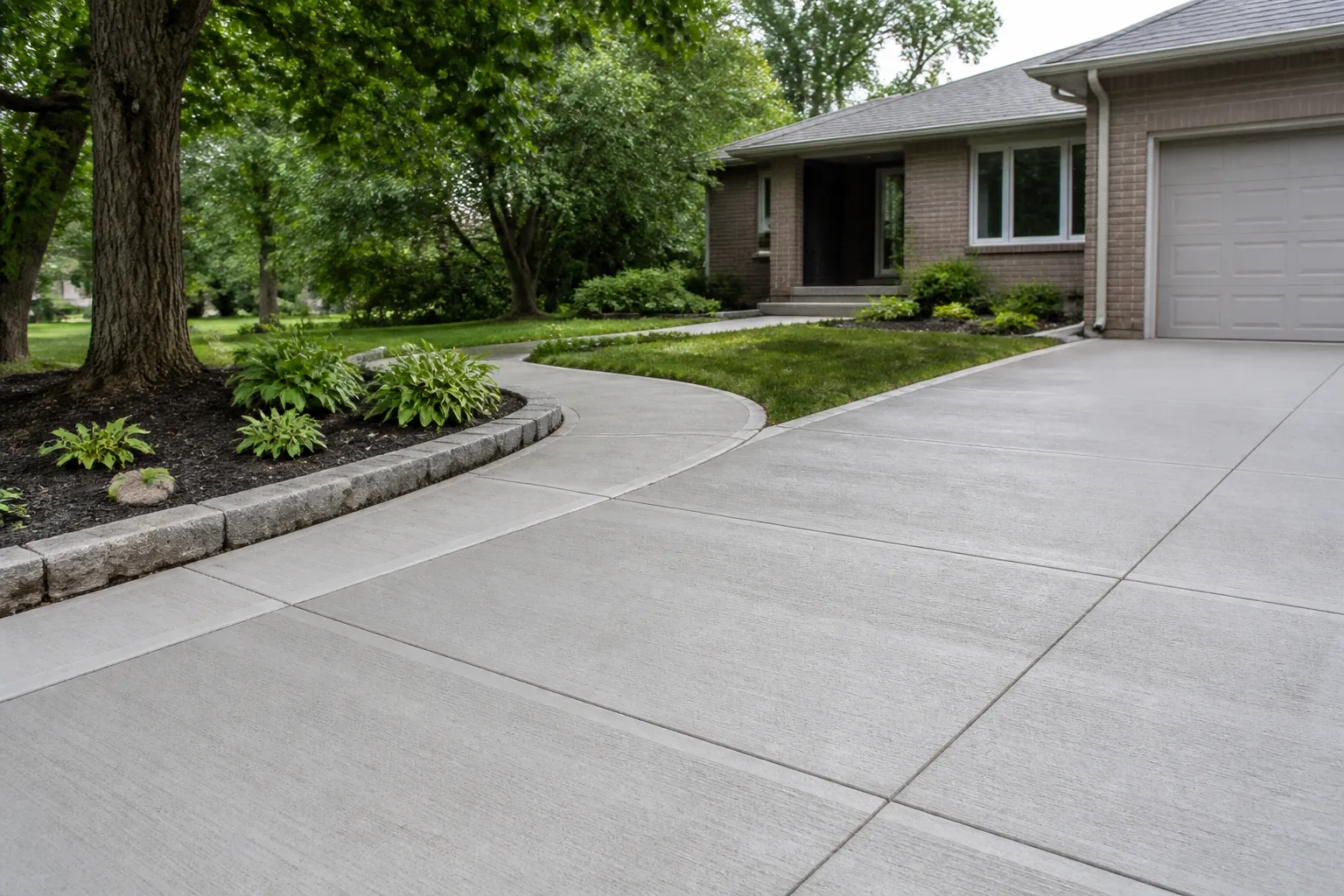 Finished Concrete Driveway Detail